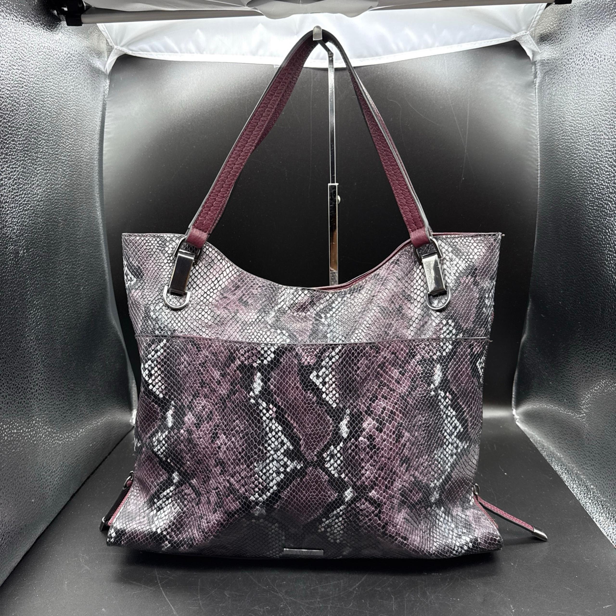 Vince Camuto Snake Pattern Soft Sloughy Pebbled Leather Handbag