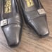 [Salvatore Ferragamo] Authenticated Black Leather Kitten Heel Pumps Women’s 5.0