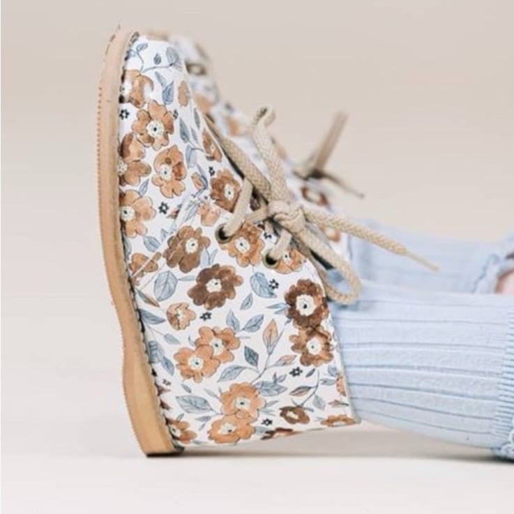 Mon Petit Shoes x Rylee + Cru Floral Lace Up Boots - Bloom - 6C