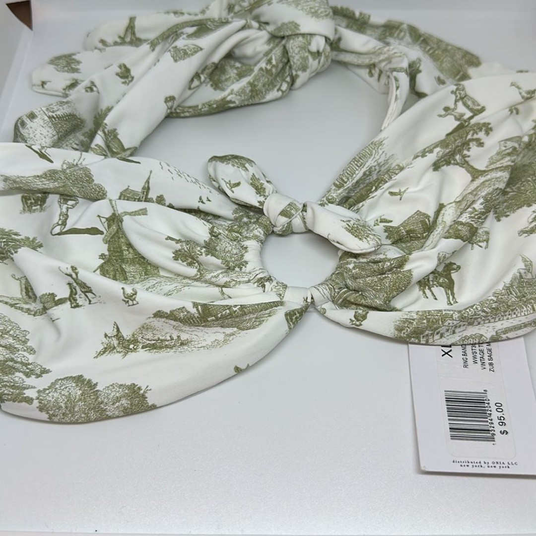 Weworewhat Vintage toile bikini top NWT XL