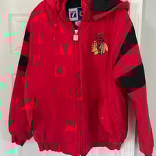 Vintage Chicago Blackhawks 90’s Jacket Logo 7 Size L Official Licensed NHL