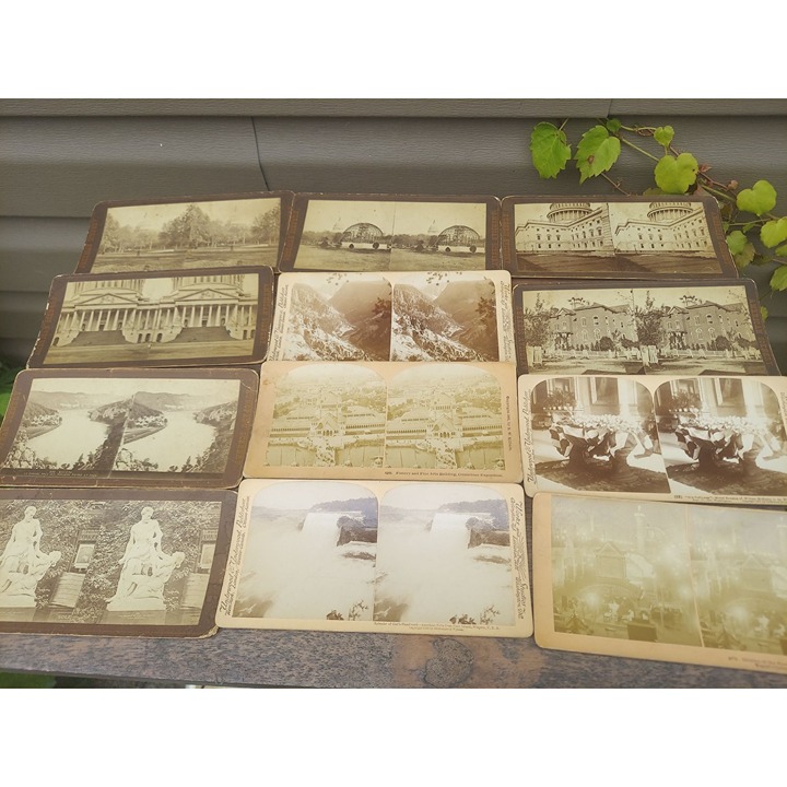 24 Stereoptican Viewer Slides Historic Locations