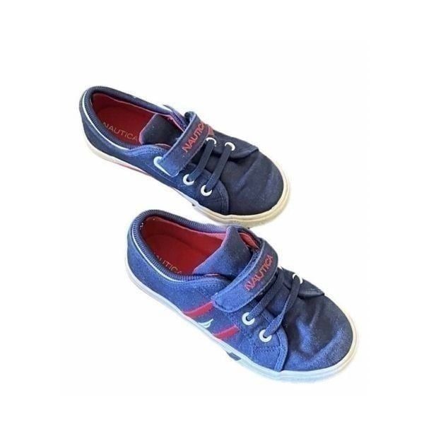 Nautica Toddler Edge View Canvas Sneakers Elastic and Adjustable Strap Casual Sh