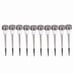 10pcs High Brightness Solar Power LED Lawn Lamps with Lampshades White & Silver