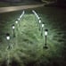 10pcs High Brightness Solar Power LED Lawn Lamps with Lampshades White & Silver