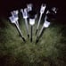 10pcs High Brightness Solar Power LED Lawn Lamps with Lampshades White & Silver