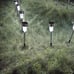 10pcs High Brightness Solar Power LED Lawn Lamps with Lampshades White & Silver