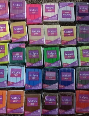 Sculpey premo polymer clay lot HUGE Deal 88 ounces!