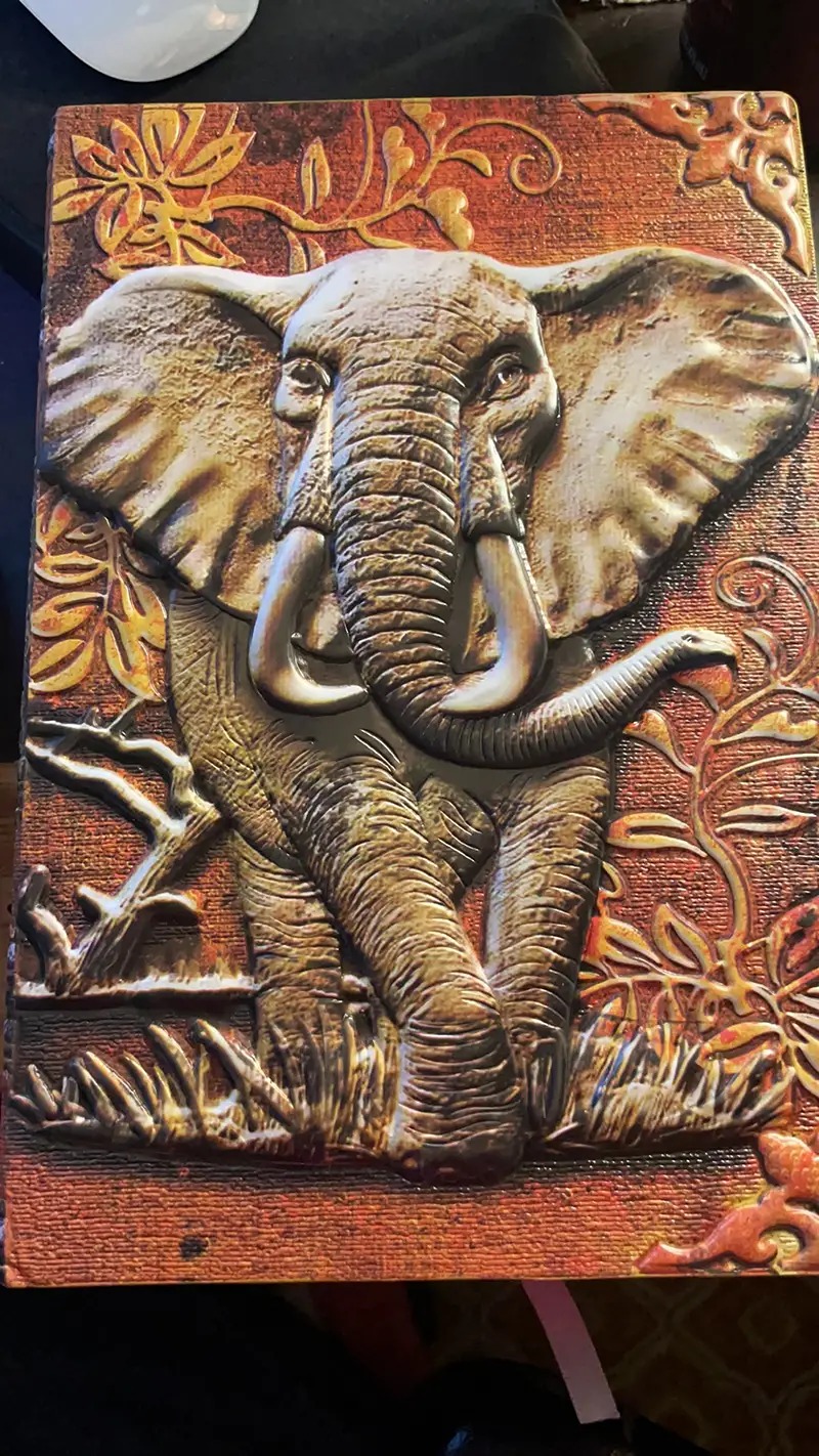 1pc 3D Elephant PU Leather A5/A6 Diary Notebook Journals Handcraft
