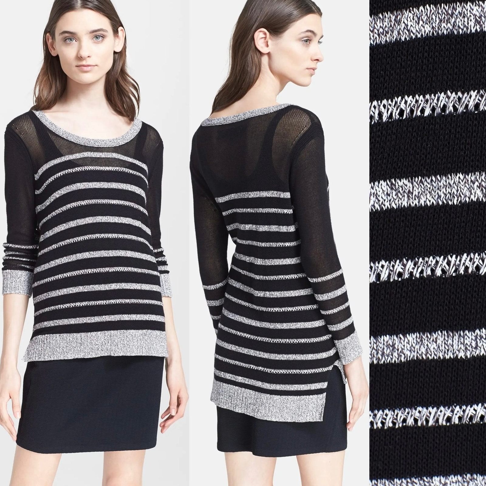 Rag & Bone Azra Striped Knit Pullover Sweater