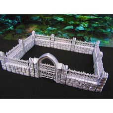 20pc Wrought Iron Fencing Set Graveyard