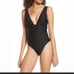 Chelsea28 Belted Textured One-piece Swim suit Size L NWT