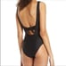 Chelsea28 Belted Textured One-piece Swim suit Size L NWT