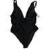 Chelsea28 Belted Textured One-piece Swim suit Size L NWT
