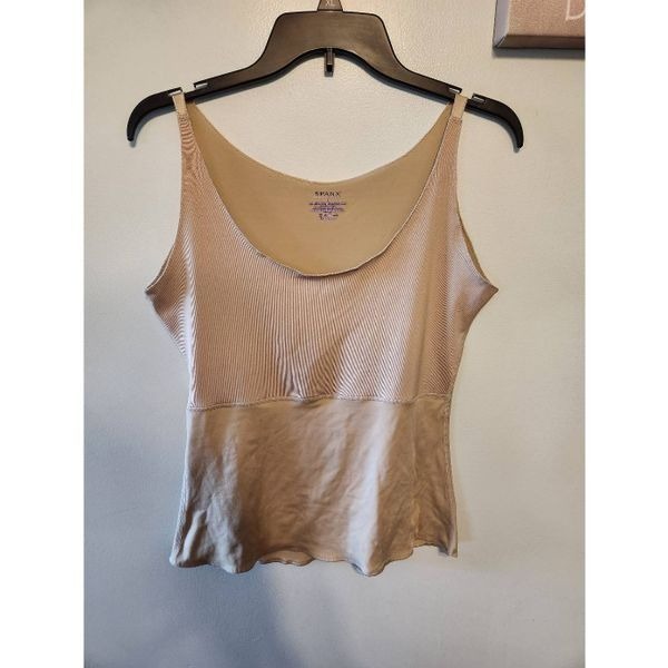 Spanx by Sara Blakely Nude Tank Top Polyester Spandex Shape Wear Size L