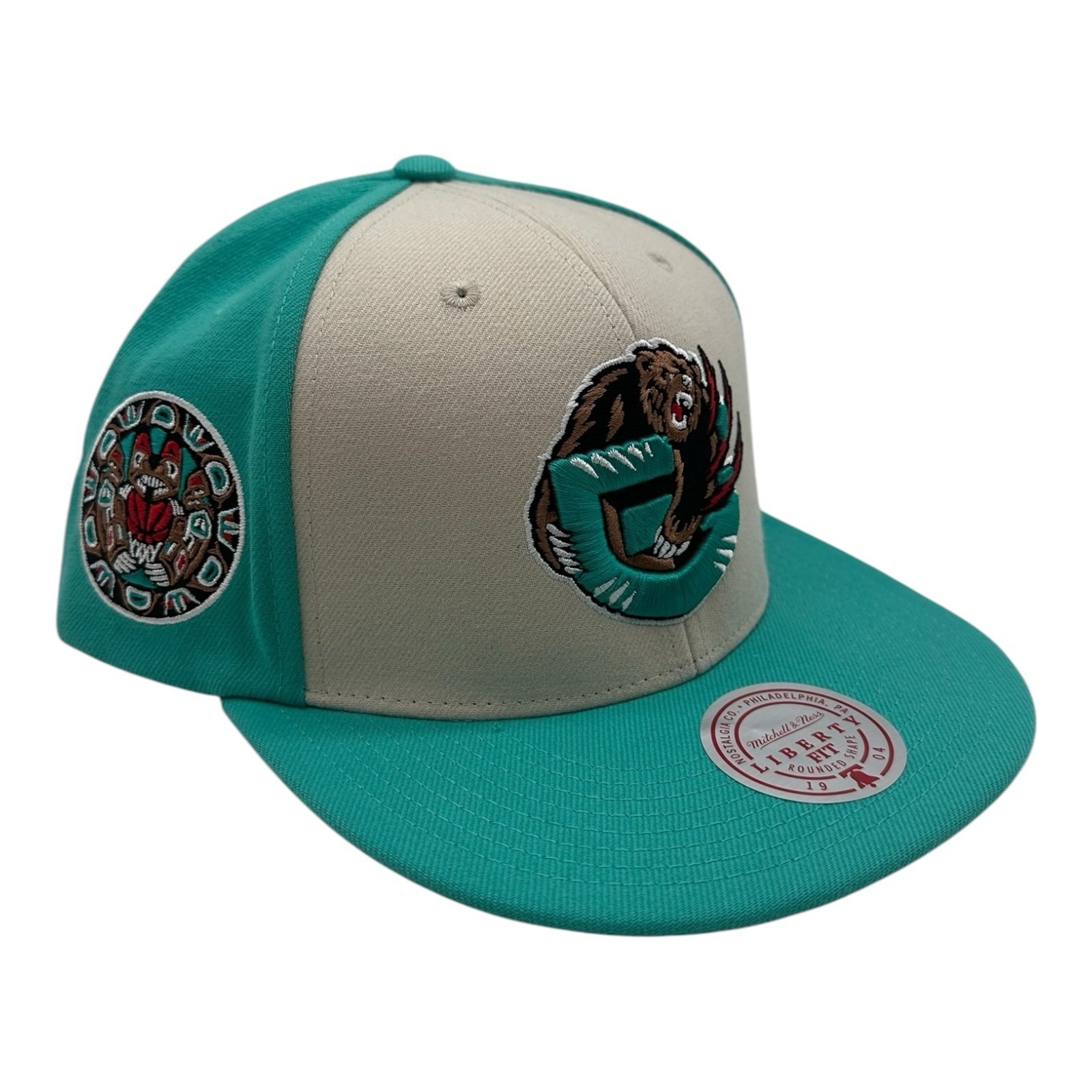 Mitchell & Ness Memphis Vancouver Grizzlies Hat Cap Snapback Aqua Liberty Fit