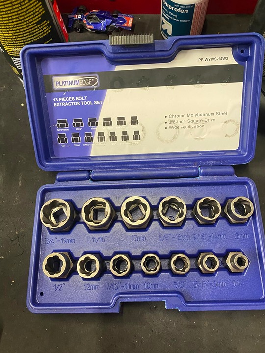 13 Pieces Impact Bolt & Nut Remover Set, Stripped Lug Nut Remover - NEW!