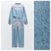 NWT. Zara Z1975 Pink Color Washed Effect Dyed Denim Jumpsuit. Size M.