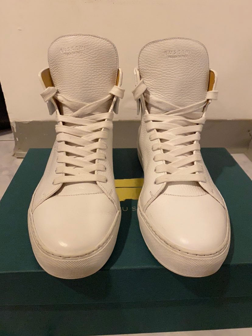 Buscemi Mens 125MM White Sneakers