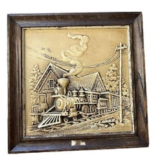Vintage Union Pacific Carly Steam Locomotive Blow Mold 3D