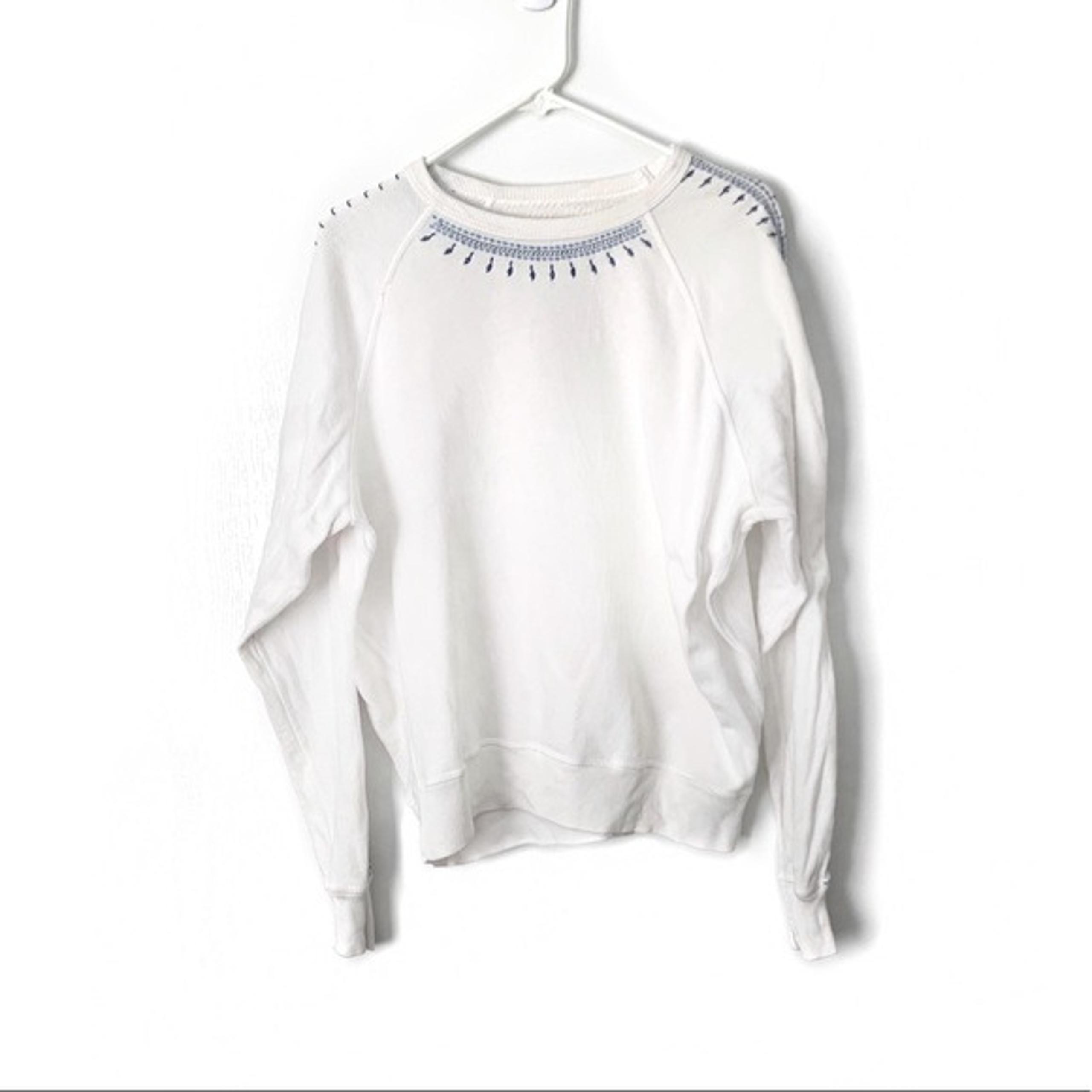 THE GREAT White Lace Detail Crewneck Sweater Sz 0 XS