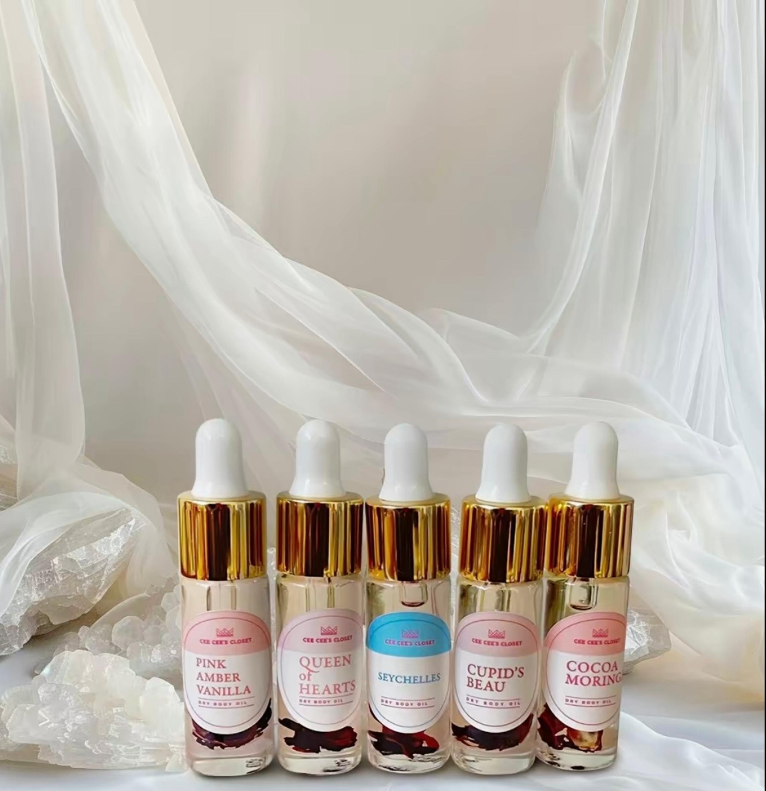 (Brand new) Sample Bundle Scented Dry Body Oil for Non-Greasy Moisturized Skin B