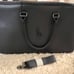 RALPH LAUREN Polo Dark Navy Blue Duffle Faux Leather Weekend Shoulder Bag NEW