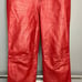 Vintage Nine West Red 100% Leather Pants Size 4