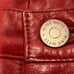 Vintage Nine West Red 100% Leather Pants Size 4