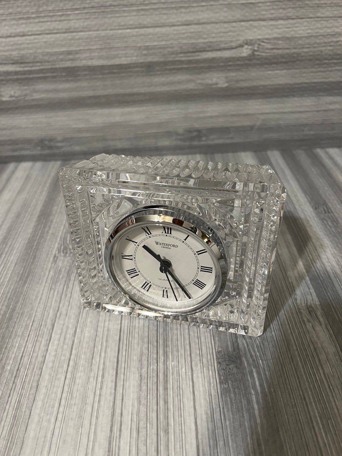 Waterford Cut Crystal Rectangular Small Desk Clock