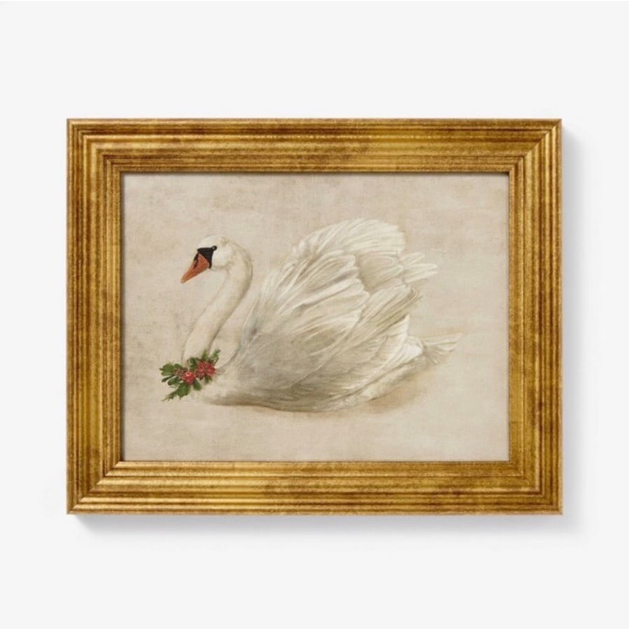 10 x8 Swan Framed Wall Art - Threshold with Studio McGee