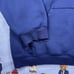 Vintage Thrashed Adidas Mens Middle Logo Pullover Hoodie Size XXL Navy
