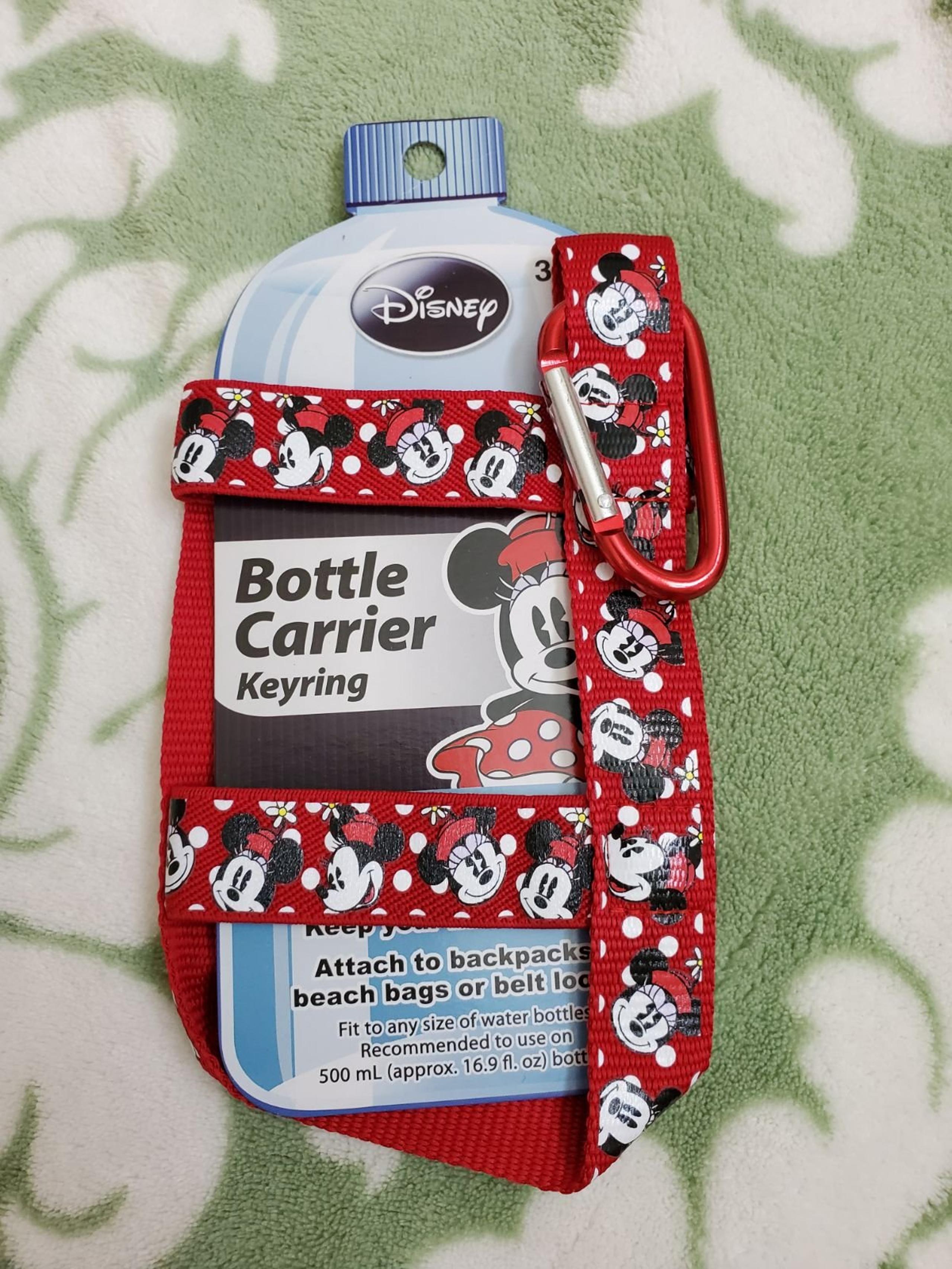 1 Disney Minnie Mouse Water Bottle Holder Keychain Disney Park Life
