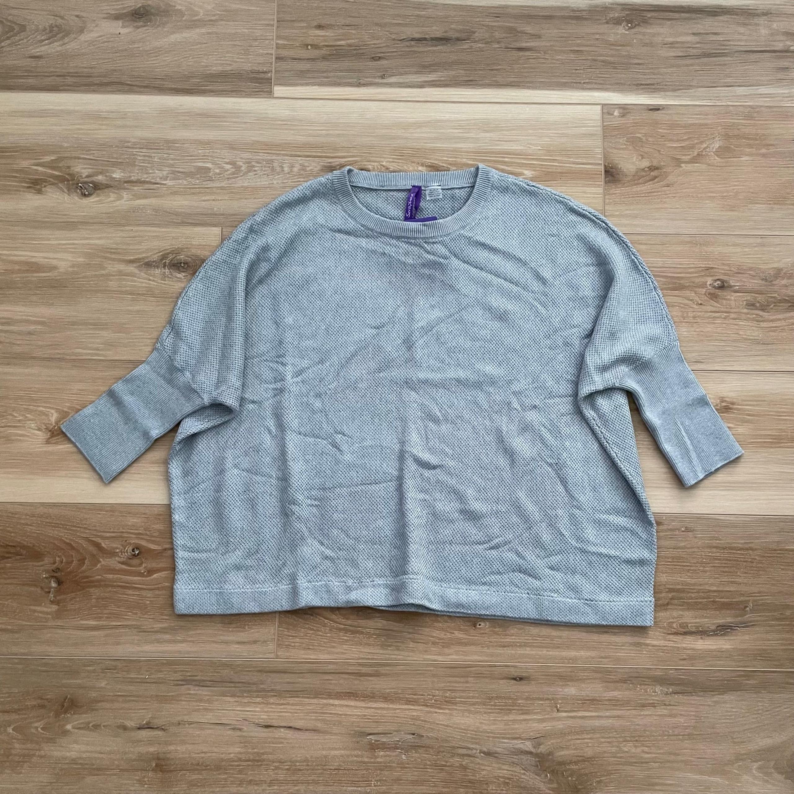 Seraphine Grey Blue Cotton Blend Maternity Sweater M