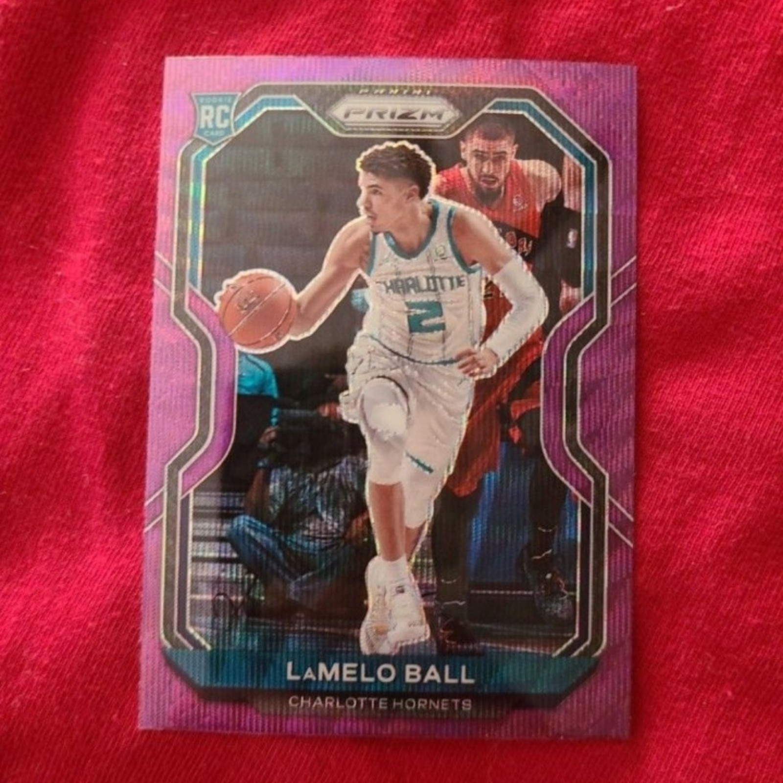 Lamelo Ball purple wave prizm rookie card