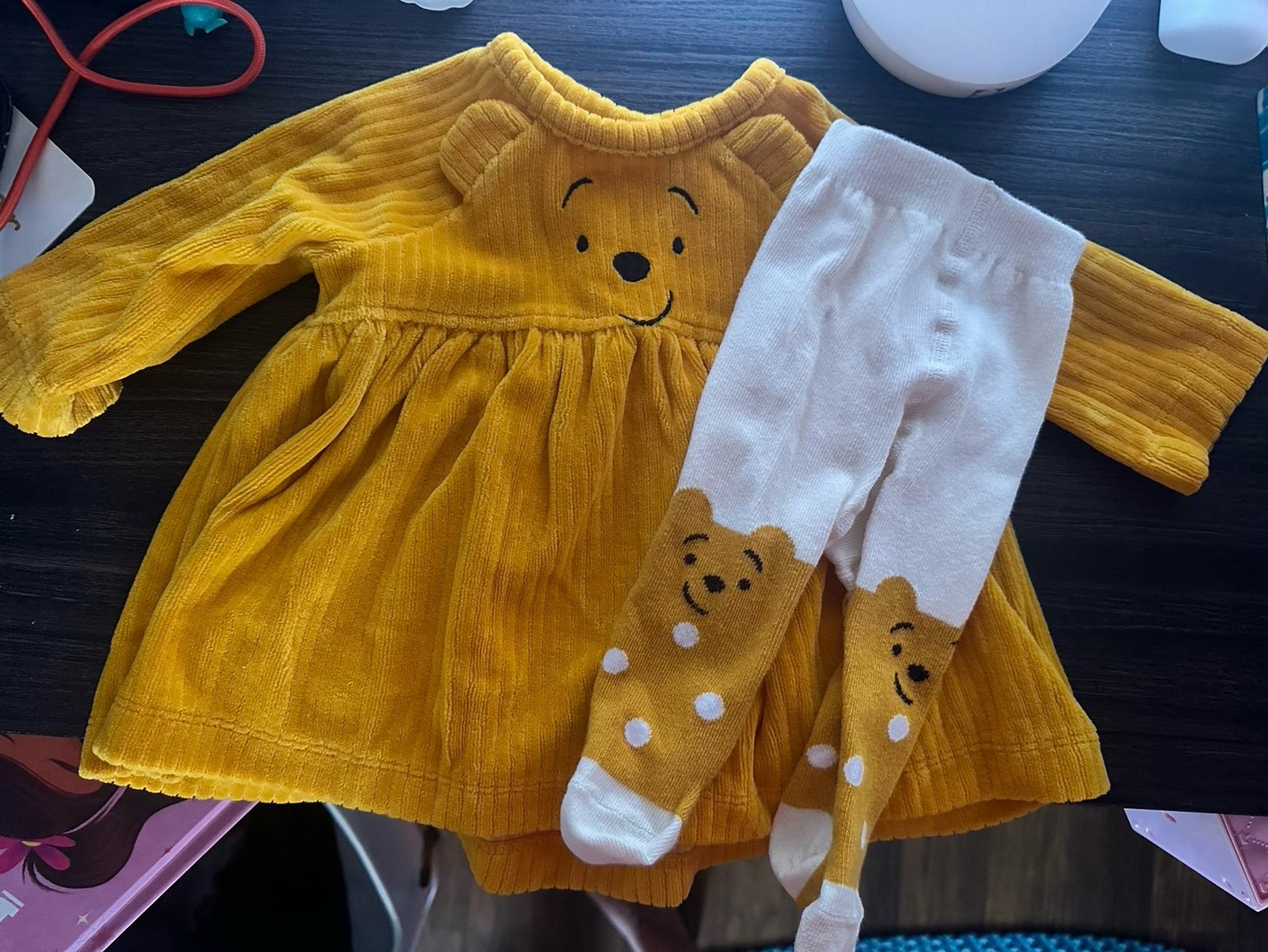 Hanna Andersson Winnie the Pooh dress and tights