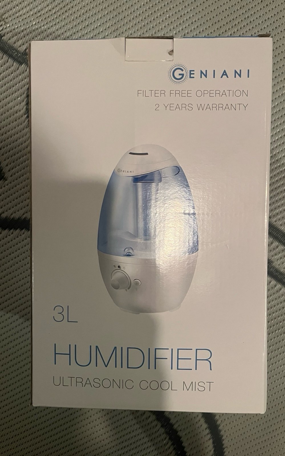 Geniani humidifier 3 L  New In Box