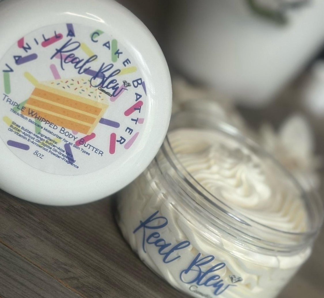 Vanilla Cake Batter Scented Whipped Body Butter - 8oz