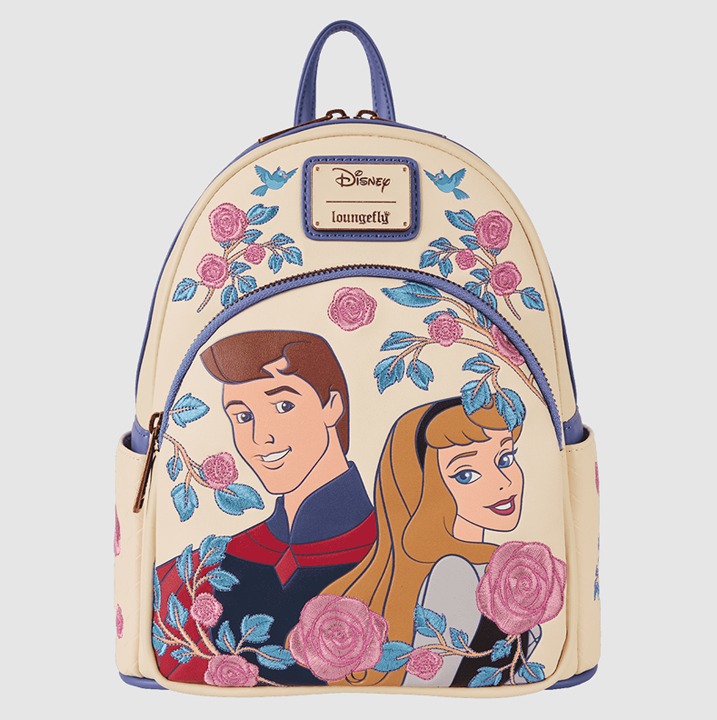 Sleeping Beauty Princess Aurora & Prince Phillip Floral Mini Backpack