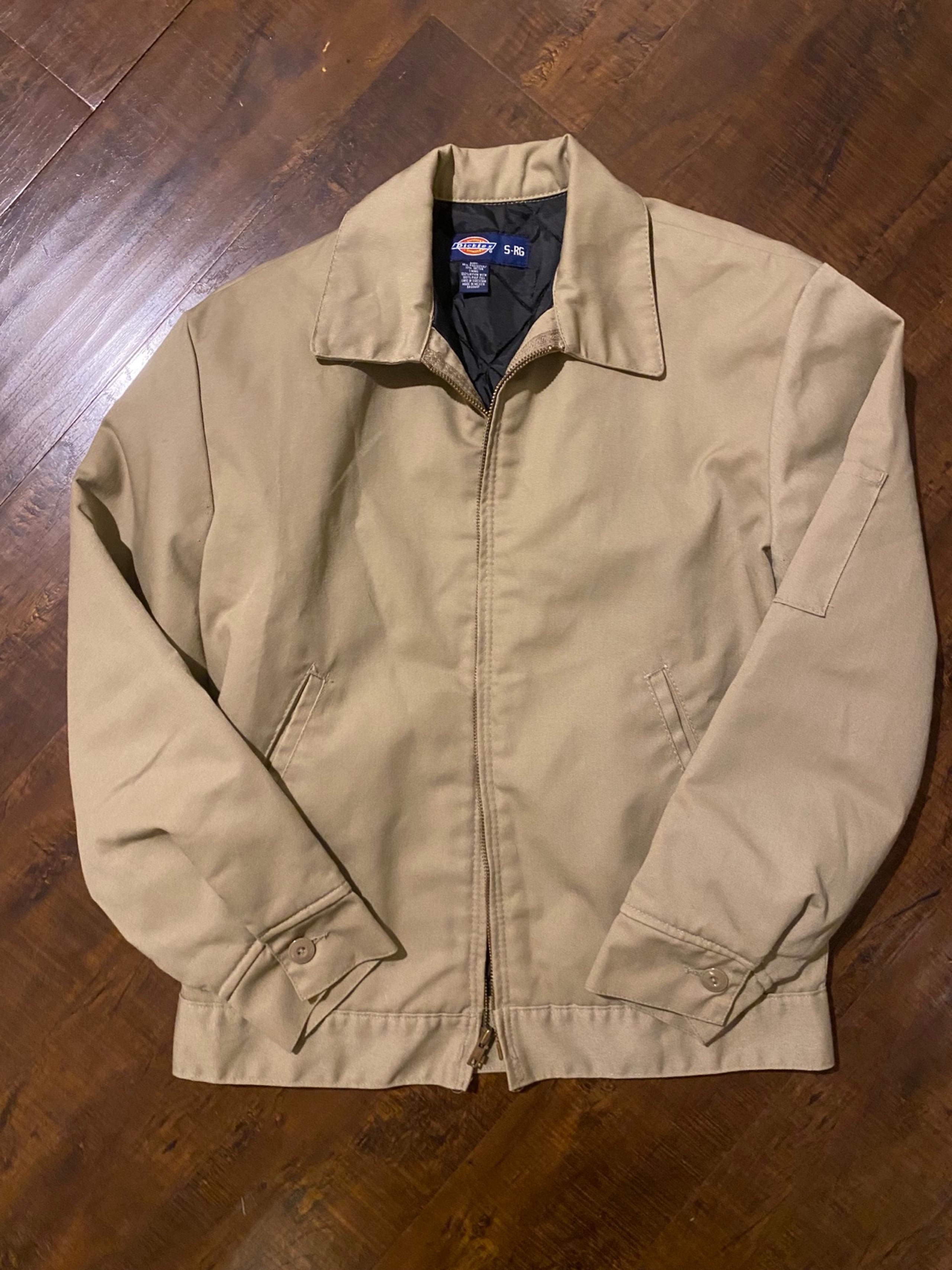 Dickies tan men’s insulated quilted jacket size small