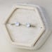 14K White Gold Moonstone (June) 3mm Stud Earrings, NWT