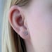14K White Gold Moonstone (June) 3mm Stud Earrings, NWT