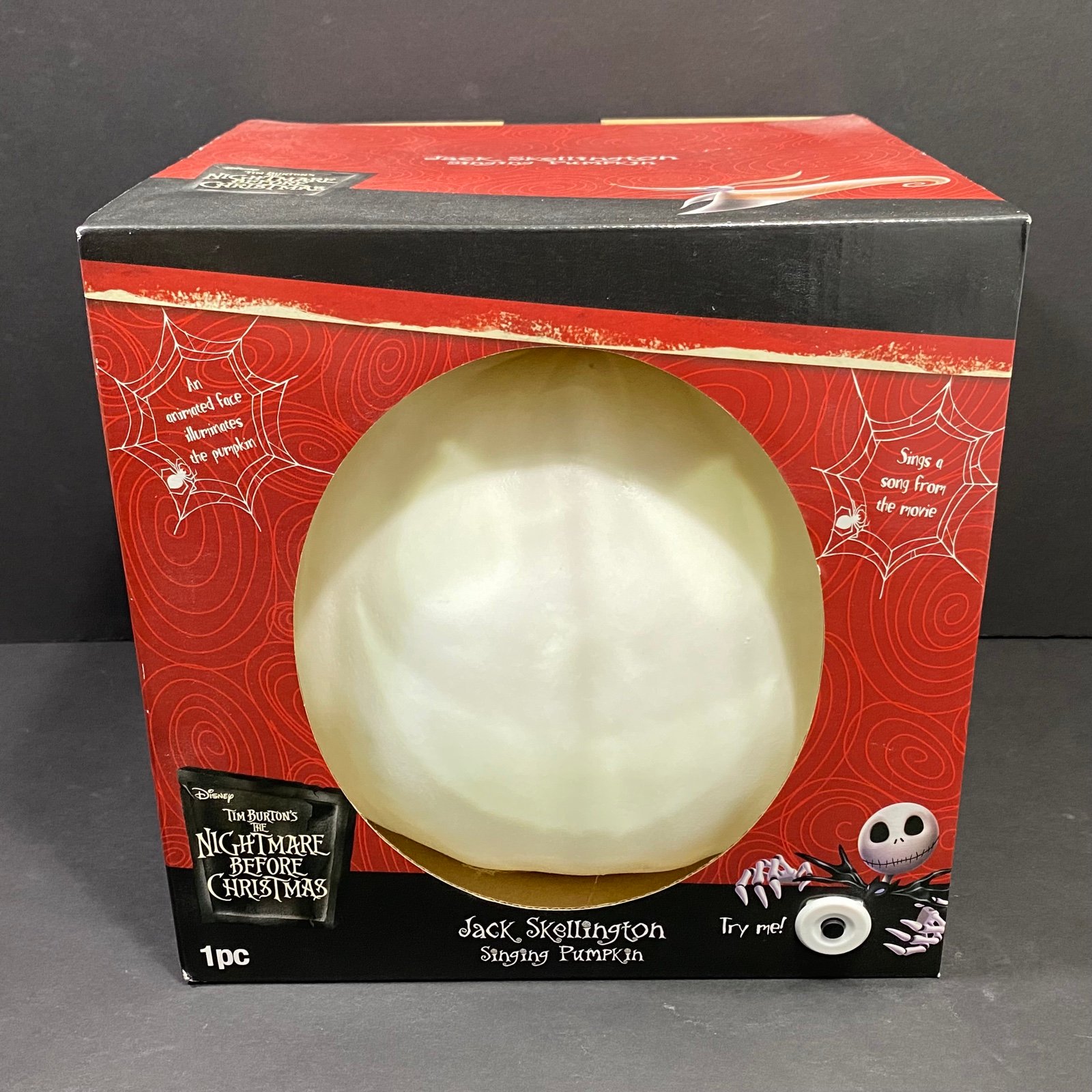 Gemmy Singing Jack Skellington Pumpkin Nightmare Before Christmas Halloween Prop