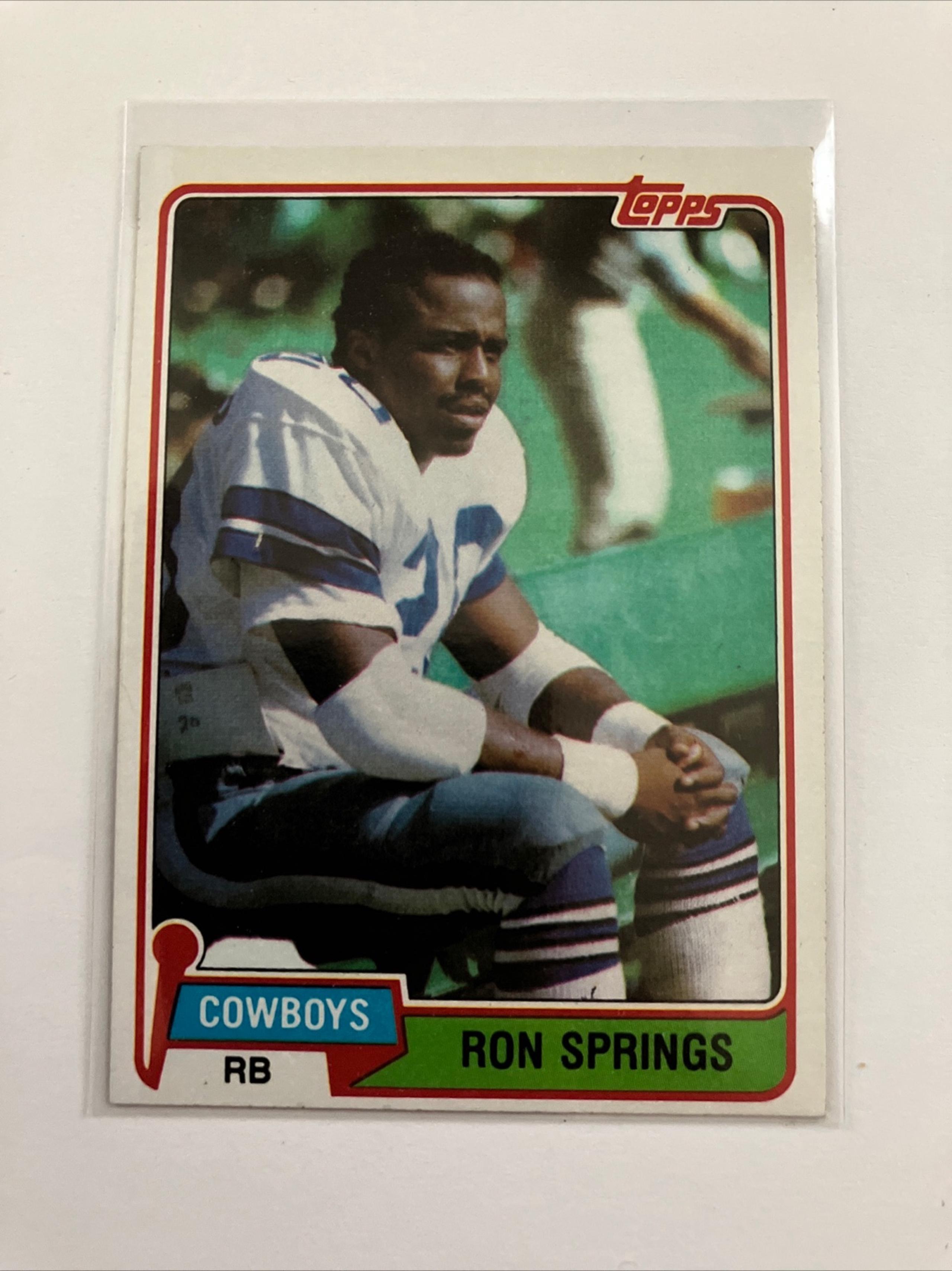 1981 Topps #433 Ron Springs RC Rookie