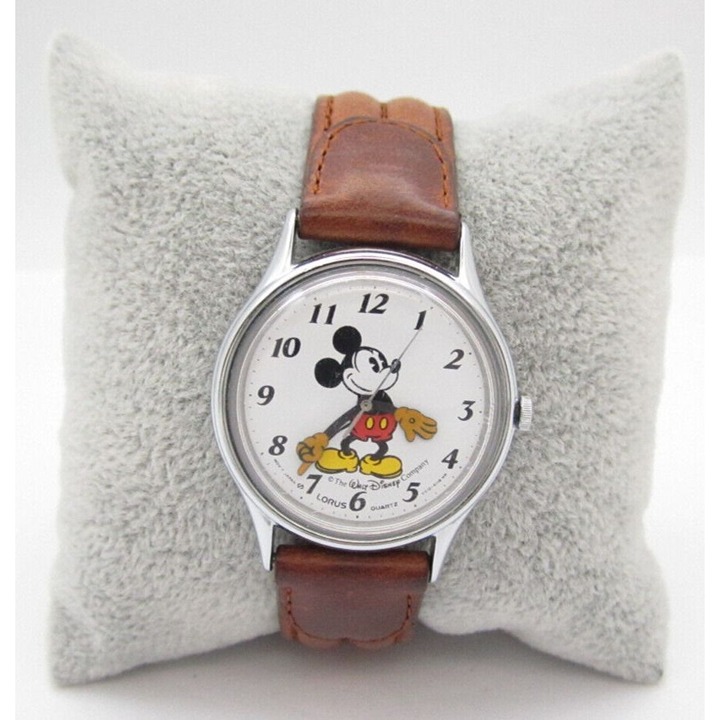 Vtg Women Mickey Mouse Lorus Quartz WR Analog 29mm Watch (G720) New Battery