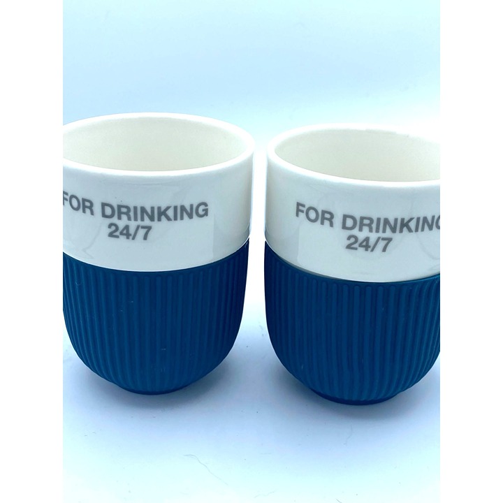 Coffee Cup Unique Says, For Drinking 24/7 by Eco One/Set of 2