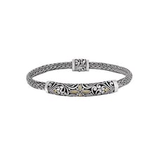Devata Sterling Silver 18K Tulang Naga Link Bracelet Sz 7.5 NWT