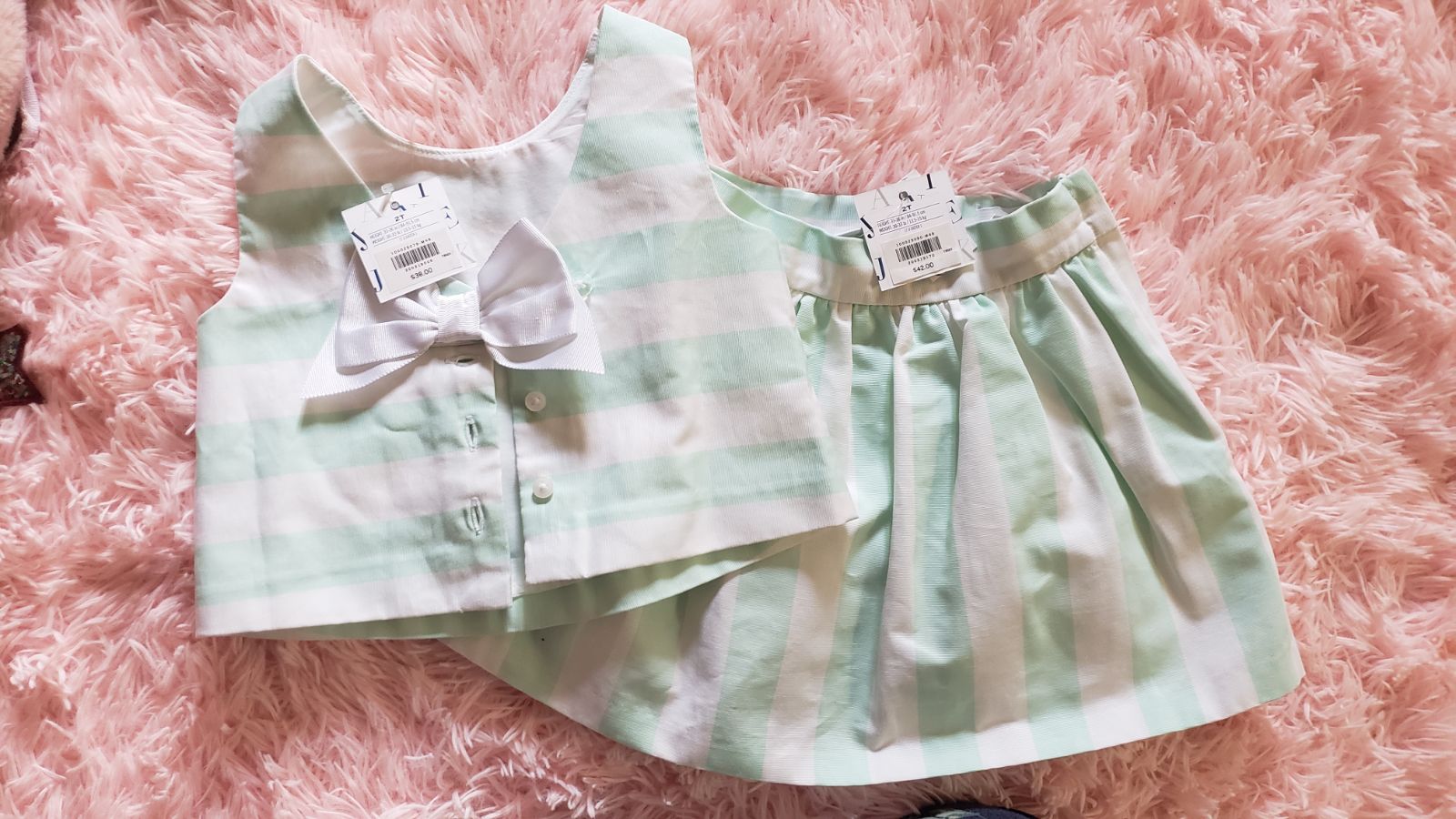Janie and Jack striped skirt and top