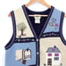 Vintage Northern Reflections Knit Vest Womens Navy Blue Embroidered Size M