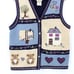 Vintage Northern Reflections Knit Vest Womens Navy Blue Embroidered Size M